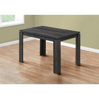 Monarch Specialties - 1166 Table A Manger - 32 po X 48 po /Faux Bois Noir-La couleur gris foncé s_x0019_ agence parfaitement avec tout style que vous choisissez dans votre cuisine ou votre salle à manger