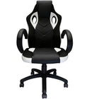 Nicer Furniture - chaise de jeu réglable ergonomique - blanc-Le design de style course fonctionne comme chaise de jeu et chaise de bureau.  