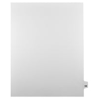 Markmaker - Intercalaires imprimes Legal, Blanc, 1/25th coupe, format lettre, sans trous, 25 tabs/PQT, 5 PQT/Boite, Numero 198-Intercalaires imprimes Legal