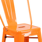 Flash Furniture – Tabouret de comptoir en métal, intérieur/extérieur, hauteur de 24 po, orange (CH3132024GBOR)-Trou de drainage dans le siège