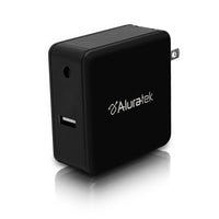 Aluratek – Adaptateur de portatif universel CA 65 W pour Ultrabook/Chromebook, avec 8 embouts-Protection d'alimentation - de circuits et entrée de fusible