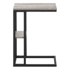 Monarch Specialties - 3671 Table D'Appoint - 25 po H/Gris/Metal Noir-Dimensions du produit: 18,25 pouces L x 10,25 pouces P x 25,25 pouces H