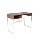 Bureau de la collection Milo-Cadre en métal thermolaqué blanc  d'allure industrielle