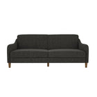 Futon Jasper avec matelas à ressorts - Tissu Gris-Assises en mousse et à ressorts ensachés individuellement offrant un confort accru