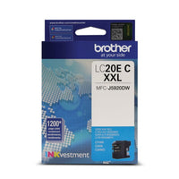 Brother – Cartouche d'encre cyan INKvestment LC20E, rendement très élevé (LC20ECS)-Cyan