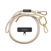 SwitchEasy - MagEasy Carte à sangle avec tour de cou amovible et lanière de téléphone - Sangle de 6 mm - Beige-Pas besoin de compromis entre forme et fonction