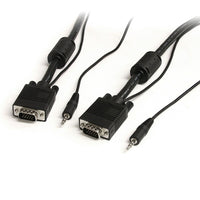 StarTech  Câble VGA coaxial pour écran haute résolution, avec audio HD15 M/M, 25 pi (MXTHQMM25A)-Raccordement de haute résolution (1920 x 1200 et plus) entre votre PC et votre écran VGA