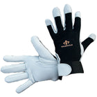 IMPACTO® 413-30 MOYEN Paire Gant Antichocs, doigts complets, coussinet gel dans la paume et doigts, cuir et nylon-1