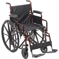Drive Medical - Fauteuil roulant léger Rebel-Rouge, acier
