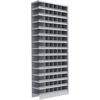 Metalware – Étagère enclenchable RK386, 15 tablettes, 36 x 24 x 88 (po), gris pâle-Système de tablettes ajustables offrant un espace de rangement solide, mais économique qui convient à vos besoins