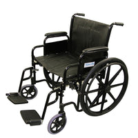 Bios – Fauteuil roulant, 22 po d'assise-Le fauteuil de 22 po (55 cm) EZee Life est un fauteuil très robuste avec une capacité de poids de 400 lb