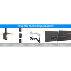 ShoppingAll - Support sur pied entièrement réglable pour deux écrans - noir-9