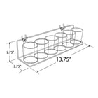 Azar Displays – Présentoir à 6 compartiments pour panneau perforé/à lattes, 2/paquet (225590)-Dimensions : Plateau de 2 3/4 haut. x 13 3/4 larg. (po), 2 1/4 diam. (po)