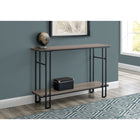 Monarch Specialties - 3577 Table D'Appoint - 48 po L/Console D'entrée Taupe/Noir-Dimensions du produit: 32 po H x 47,25 po L x 13,75 po P