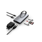 Satechi Adaptateur multiport USB-C On-the-Go-2 x ports de données USB-A, 1 x port de données USB-C, fentes pour lecteur de carte Micro/SD