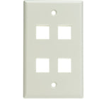 Digiwave – Plaque murale Keystone, 4 fentes, 5 x 3 x 1 (po), blanc-Compatible avec n’importe quelle prise Keystone