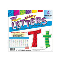 TREND – Assortiment de lettres prédécoupées Friendly Combo Ready Letters, 4 po, mosaïque-Lettres prédécoupées très pratiques pour l’affichage, la signalisation, les activités d’apprentissage, l’étiquetage, et plus encore!