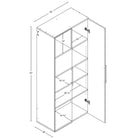 Prepac™ - Grande armoire de rangement HangUps, 30 po-Poignées au fini nickel satiné