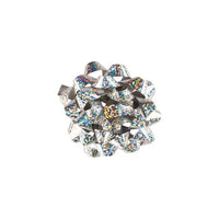 JAM Paper - Petits noeuds cadeaux - 3 1/2 po de diamètre - argent moucheté - paquet de 12-Emballage anglais seulement