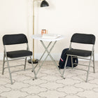 Flash Furniture – Chaise pliante courbée Hercules, métal double charnière, triple renfort, capitonnée, noir (AWMC320AFBK)-Composants en acier rivetés