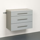 Prepac – Armoire de rangement de base à 3 tiroirs HangUps, gris-Dimensions du produit assemblé : 30 larg. x 24 haut. x 16 prof. (po) (5 pieds cubes)