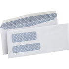 Staples Enveloppes blanches de sécurité avec fenêtre double n° 9, 3 7/8 po x 8 7/8 po, bte/500 - avec colle-Ouverture au bout ; rabat à bord bien gommé
