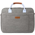 Vangoddy Sac de transport à bandoulière avec poignée pour ordinateur portable 14 po - Gris-Grande fermeture éclair à l'avant et compartiments rembourrés pour les articles essentiels et les papiers quotidiens
