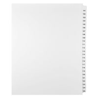 Mark Maker – Ensemble d’onglets séparateurs juridiques blancs, 1/25 onglets, format lettre, sans trous, numéros 101 à 125-Onglets séparateurs blancs, 1/25 onglets