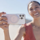 ShiftCam - Poignée magnétique SnapGrip pour batterie de téléphone intelligent - Rose Craie-Son système de pivot à 180 degrés permet de basculer facilement entre paysage et portrait