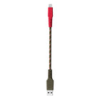 Skullcandy Line + Câble USB-A vers Lightning - Vert-Câble de recharge anti-nœuds de 1,8 mètre