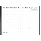 Quo Vadis - 2024 Ministre Agenda Semainier - 6-1/4 po L x 9-1/2 po H - Couleurs Assorties - Anglais-Couverture Vinyle: Noir, Bleu