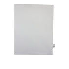 Mark Maker – Onglets séparateurs juridiques blancs, 1/26 onglets, format lettre, sans trous, lettre W, 25/paquet-Onglets séparateurs blancs, 1/26 onglets
