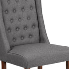 Flash Furniture - Chaise Parsons touffetée en tissu gris de la série HERCULES Preston-Mousse ignifuge CA117