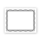 Geographics - Certificats Silver Filigree papier cartonné - Feuille d'argent - 8,5 po l x 11 po H - Paquet de 15-Papier cartonne avec bordure argentée