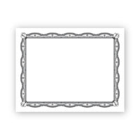Geographics - Certificats Silver Filigree papier cartonné - Feuille d'argent - 8,5 po l x 11 po H - Paquet de 15-Papier cartonne avec bordure argentée