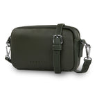 Bugatti - Femme Opera Sac bandouliere, Vert Fonce-Vert Fonce/Cuir vegetalien