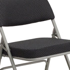 Flash Furniture – Chaise pliante courbée Hercules, métal double charnière, triple renfort, capitonnée, noir (AWMC320AFBK)-Cadre à entretoises triples incurvées