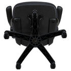 Flash Furniture Chaise de bureau ergonomique pivotante en maille grise foncée à dossier haut avec cadre noir et bras rabattables-Réglage pneumatique de la hauteur du siège