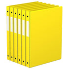 Davis Group Super économie, Reliure à anneaux ronds 5/8 po, paquet de 6 – Jaune-3 Reliure À Anneaux
