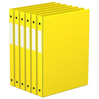 Davis Group Super économie, Reliure à anneaux ronds 5/8 po, paquet de 6 – Jaune-3 Reliure À Anneaux
