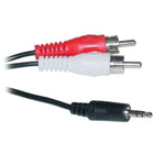Electronic Master – Câble audio stéréo vers double RCA 3,5 mm (EMHD121006)-Vous permet de connecter une carte de son d’ordinateur à un appareil audio qui accepte l’entrée audio RCA