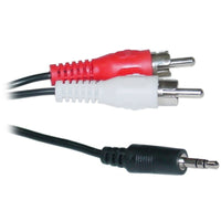 Electronic Master – Câble audio stéréo vers double RCA 3,5 mm (EMHD121006)-Vous permet de connecter une carte de son d’ordinateur à un appareil audio qui accepte l’entrée audio RCA