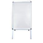 Eddie's - Cadre Tableau de marqueurs blancs et porte-affiches - 28,75" x 18,75" (surface d'écriture) - Aluminium (130445-1)-Surface visible de 28-3/4" X 18-3/4".
