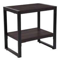 Flash Furniture - Table de bout de la collection Thompson avec une finition à grain de bois couleur charbonne-Style contemporain