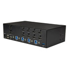 StarTech – Commutateur KVM double affichage HDMI à 4 ports (SV431DHD4KU)-Deux ports USB 3.0 intégrés et ports clavier/souris HID indépendants