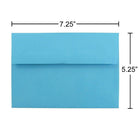 JAM Paper Enveloppes A7 en papier recyclé bleu, 250/paquet-Poids du papier : 24 lb