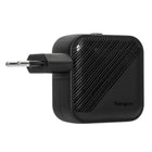 Targus - Chargeur mural GaN USB-C/USB-A de 65 W - Noir-Dimensions : 2,79 po L x 2,83 po H x 1,25 po P