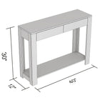 Safdie & Co. 40L Table Console - Bois Brun Récupéré 2 Tirroirs 1 Étagère-Facile à assembler.
