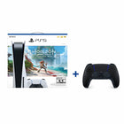 Ensemble console Playstation 5 Horizon Forbidden West avec manette sans fil Dualsense noire-Voyagez rapidement et revenez au jeu presque instantanément grâce au SSD ultra-rapide de la console PS5 et aux temps de chargement rapides