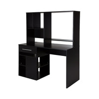 Bureau de travail pour ordinateur, Noir solide, Annexe de Meubles South Shore, 48“L x 22“D x 57“H-TROU PASSE-FIL: la surface de ce bureau est dotée d’un trou passe-fil avec 4 ports USB, pour une gestion simple et efficace du filage.